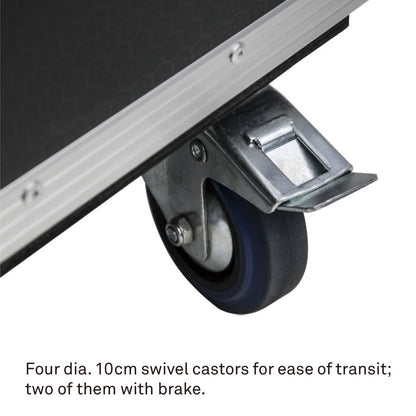 RH-1000-1W - RH - 1000 - 1 W - Flight Case, swivel caster detail