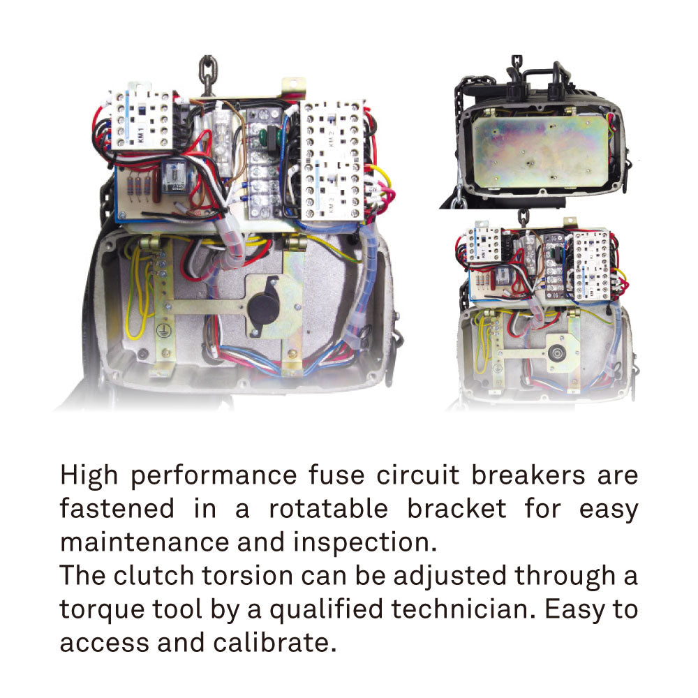 RH-2000 - D8 2000 kg Chain Hoist Direct Control, circuit breaker maintenance detail
