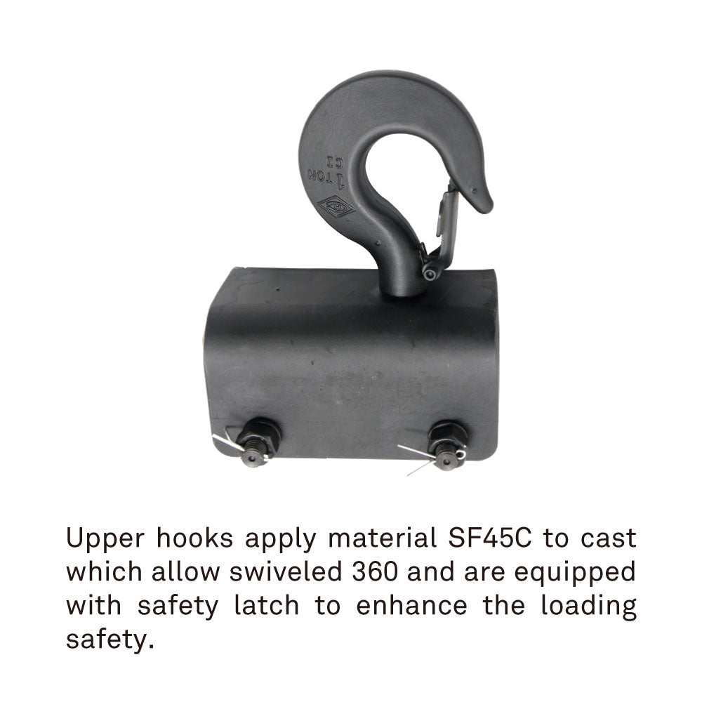 RH-500P - D8 500 kg Chain Hoist Direct control with MSP, upper hook detail