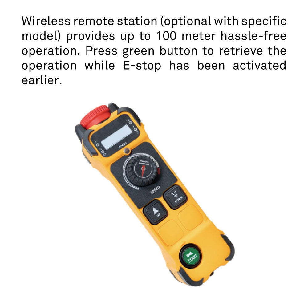 RH-SP48W - Single Phase Brushless DC 480 kg Chain Hoist with Wireless Remote, wireless remote station detail