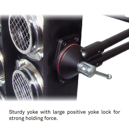 SB-364 - KUPO 4-Lite Audience Blinder Unwired, yoke lock detail