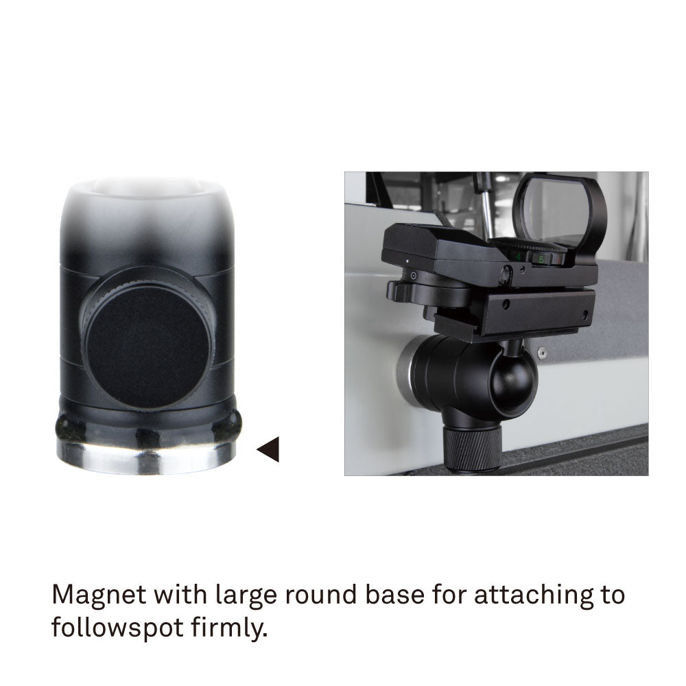 SD03K - KUPO Followspot Sight, magnetic base mounting detail