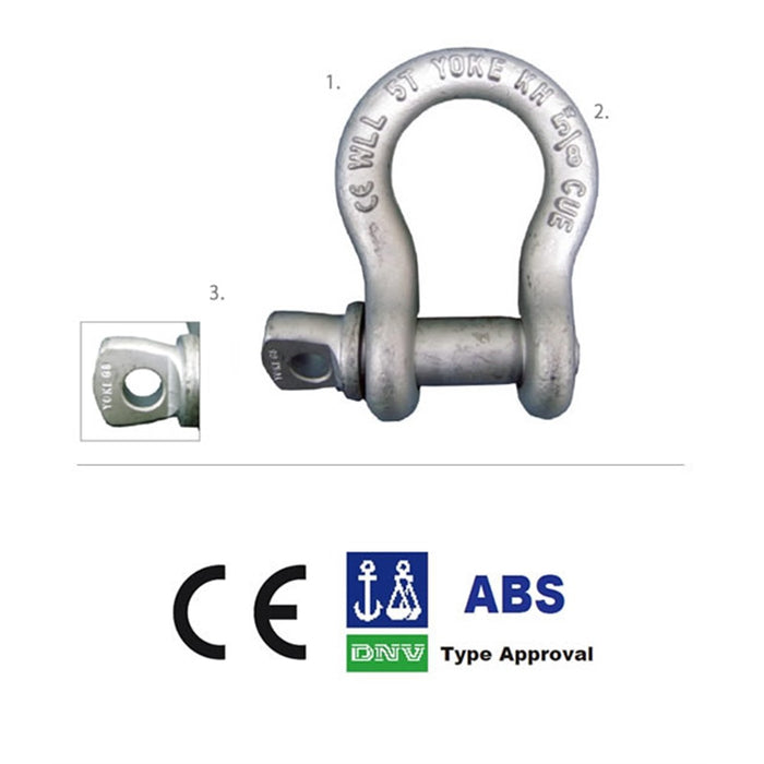 5-ton Screw Pin Anchor Shackle, 5/8" Nominal (SS-S5000)