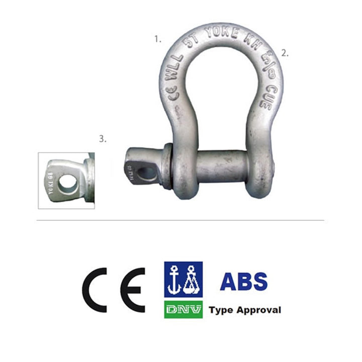 SS-S5000 - 5-ton Screw Pin Anchor Shackle, 5/8" Nominal