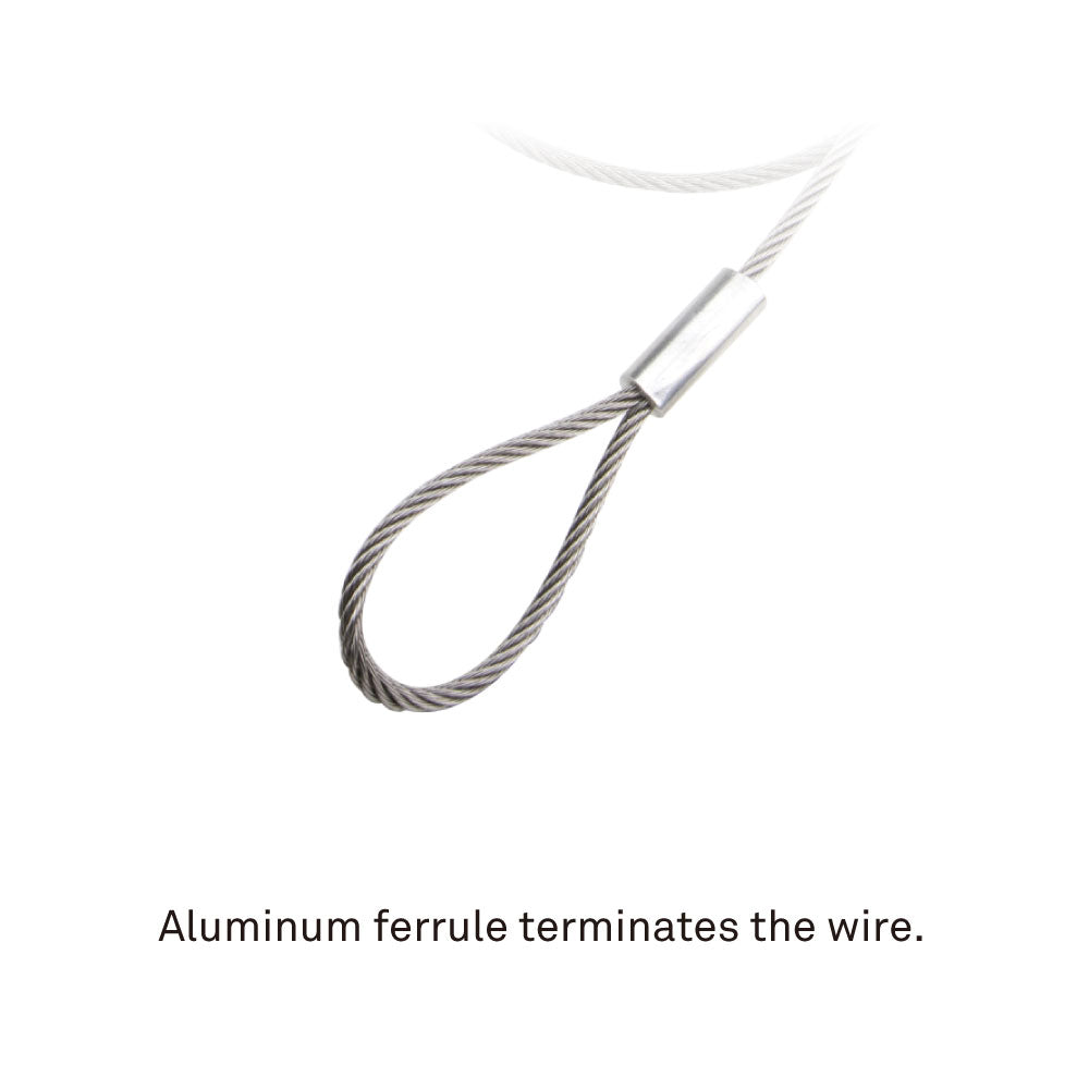 SW-01ST - Stainless Steel Safety Wire 3.2 mm, fixture attachment setup