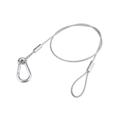 SW-01 - Galvanized Safety Wire 3.2 mm, Silver, end loop detail
