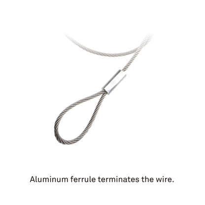 SW-01 - Galvanized Safety Wire 3.2 mm, Silver, load rating and length detail