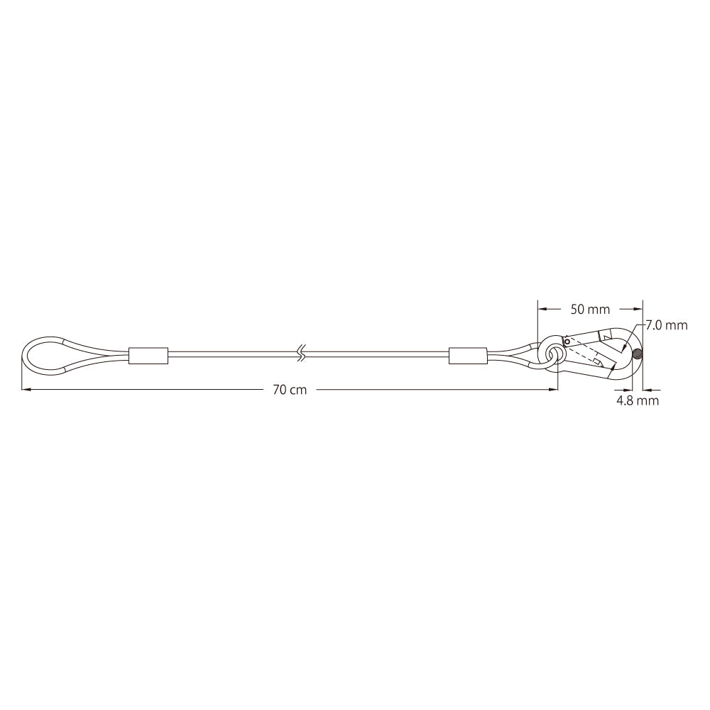 SW-02 - PVC - Jacketed Safety Wire 2.0 mm, end loop detail