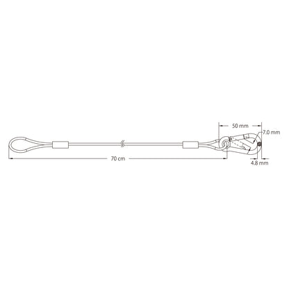 SW-02 - PVC - Jacketed Safety Wire 2.0 mm, end loop detail