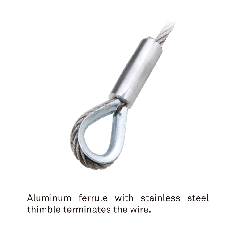 SW-03ST - Safety Wire, Silver Stainless Steel, fixture attachment setup