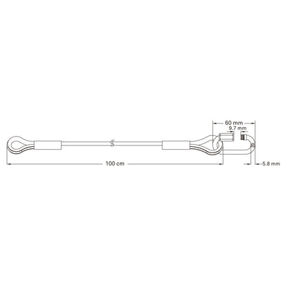 SW-03 - Heavy - Duty Safety Wire 4.8 mm, Silver, cable sleeve detail