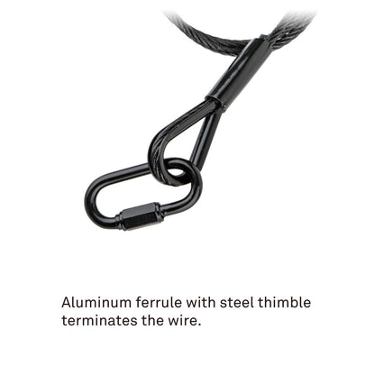 SW-03 - Heavy - Duty Safety Wire 4.8 mm, Silver, fixture attachment setup
