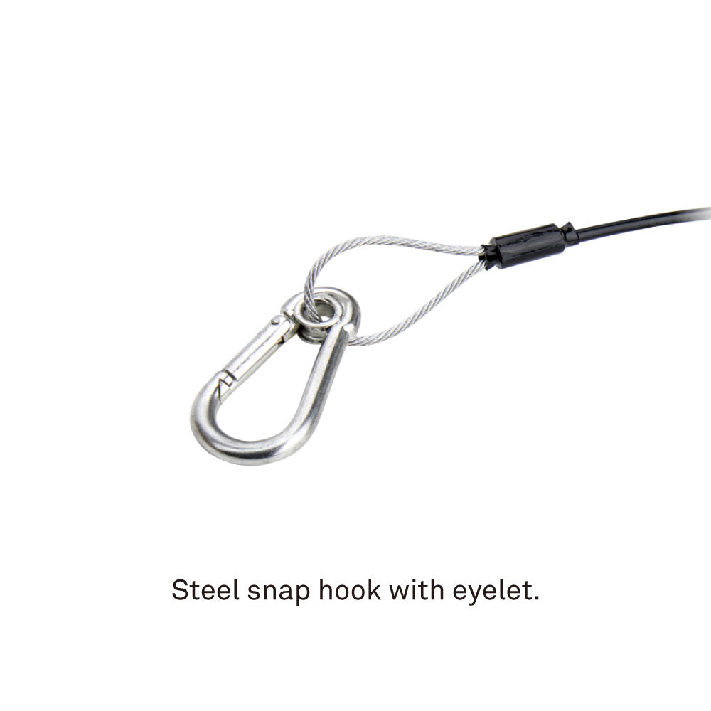 SW-04 - Safety Wire, Black PVC Jacket, cable sleeve detail