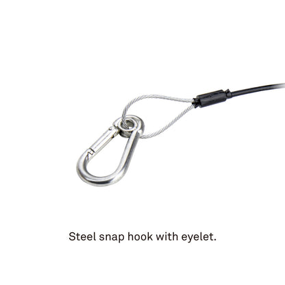 SW-04 - Safety Wire, Black PVC Jacket, cable sleeve detail