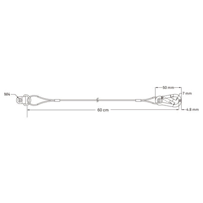 SW-ACC - Safety Wire for Lighting Control Accessories, end loop detail