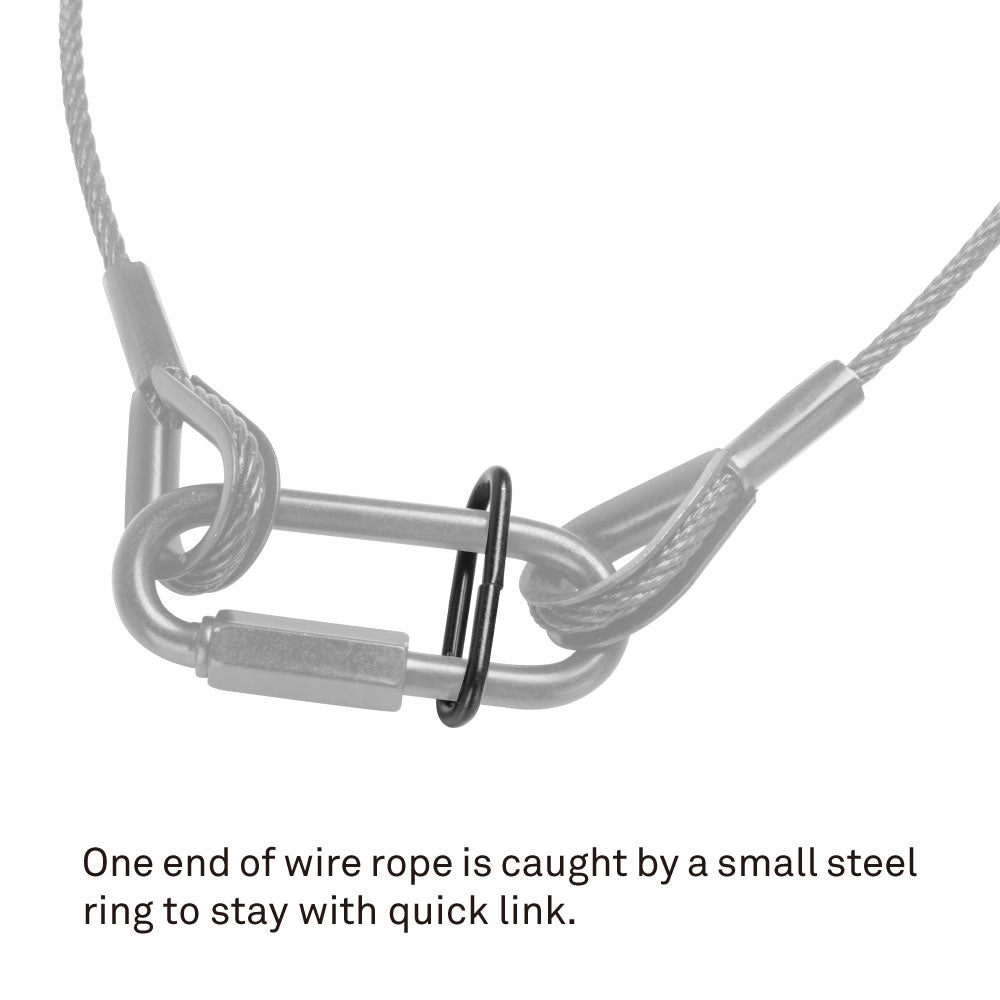 SW-E01 - 10 kg BGV - C1 Safety Wire, Silver, fixture attachment setup