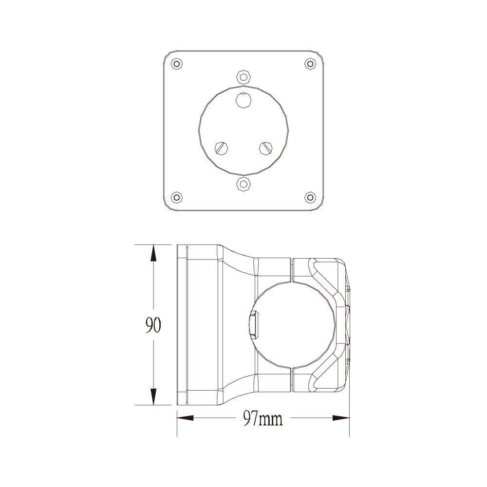 VS-4851-B - Versatile Socket, mounting setup