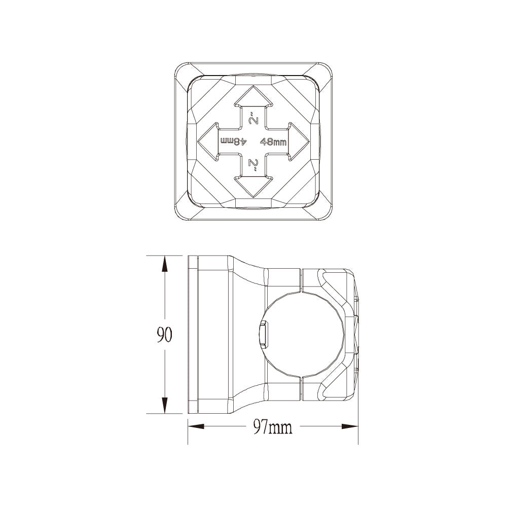 VS-4851-B - Versatile Socket, dimension diagram