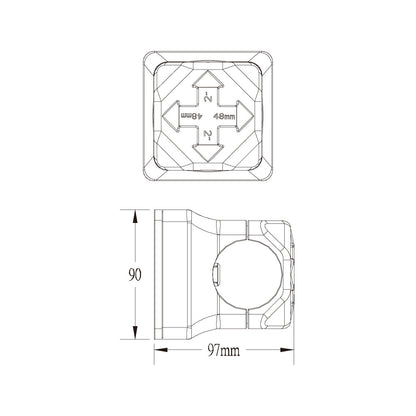 VS-4851-B - Versatile Socket, dimension diagram