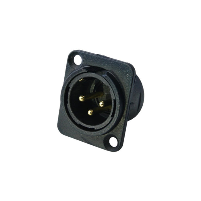 KUPO XLR3-SM-G XLR 3-Pin Panel-Mount Male - Gold Pin
