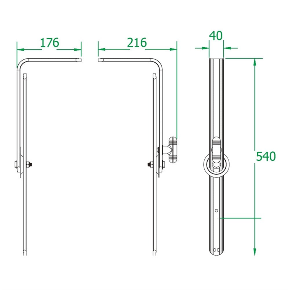 YL-1500 - Flexible Linking Yoke for CYC / FDL, dimension diagram