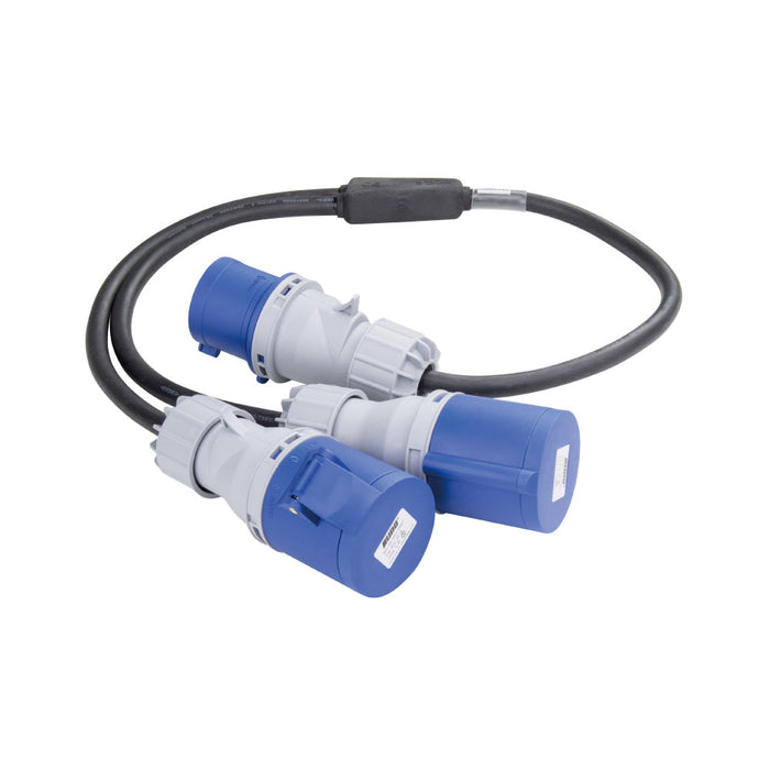 KUPO YS-4.0-CEE Single Phase Y-Splitter - 3 x 4.0 mm² Parallel, CEE