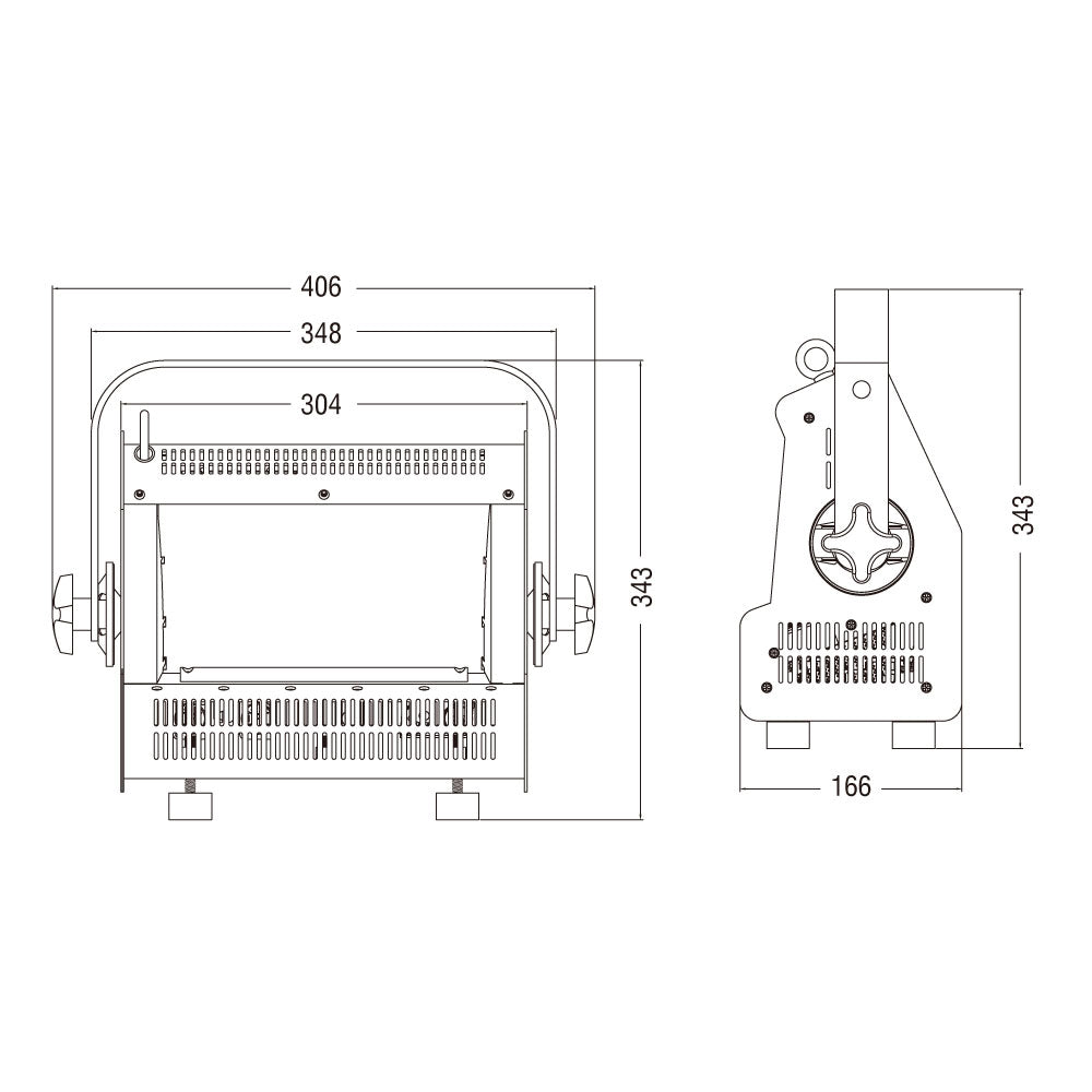 ZLC-150RGBA - LED Cyclorama, RGBA, dimension diagram