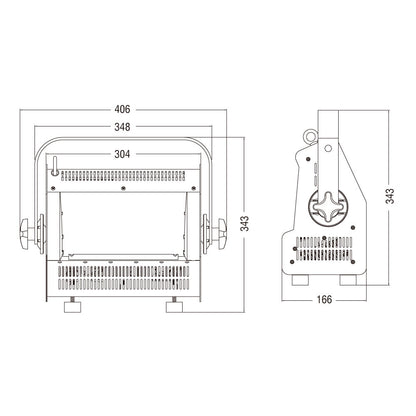 ZLC-150WW - LED Cyclorama, Warm White, dimension diagram
