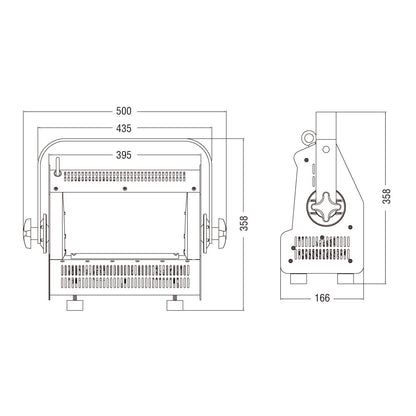 ZLC-200TW - LED Cyclorama, Tunable White, dimension diagram