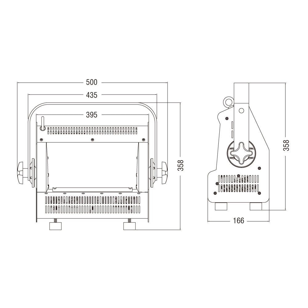 ZLC-200UV - LED Cyclorama, UV, dimension diagram