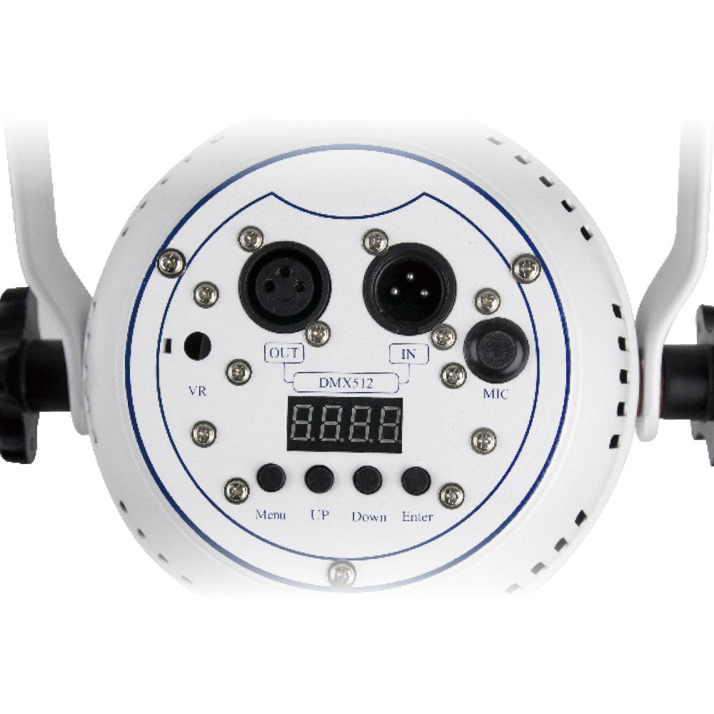 ZPL-56 - LED Par - 56, Black Finish, rear control panel detail