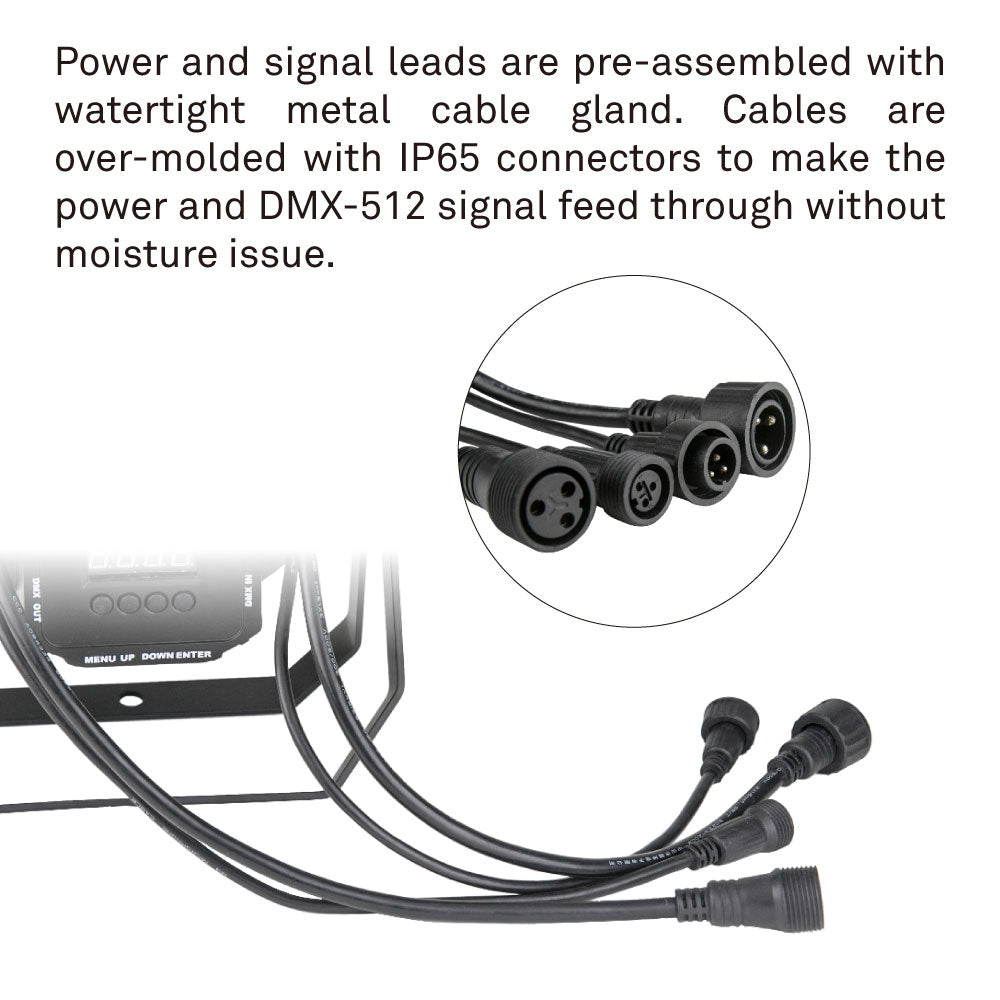 ZPW-64-18-10 - KUPO Outdoor LED PAR 180 W RGBW, waterproof power link setup